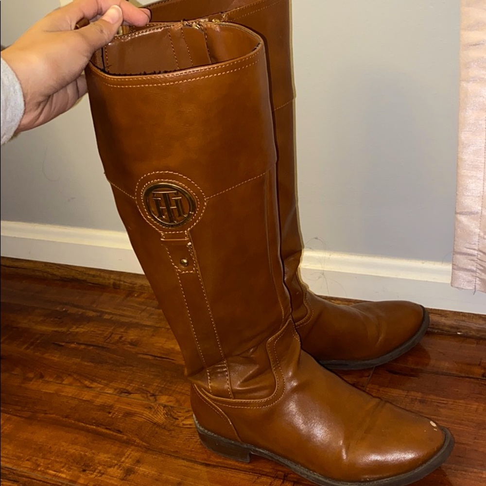 Brown Tommy Hilfiger Riding Boots